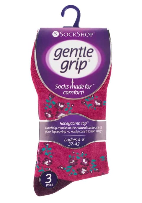 Gentle Grip - 6 Paar Damen Gentle Grip nicht elastische Socken - GG58 - Image 2