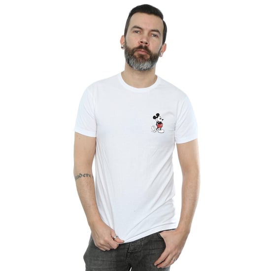 Disney Herren Mickey Mouse Kickin Retro Chest T-Shirt (Weiß) - Image 2