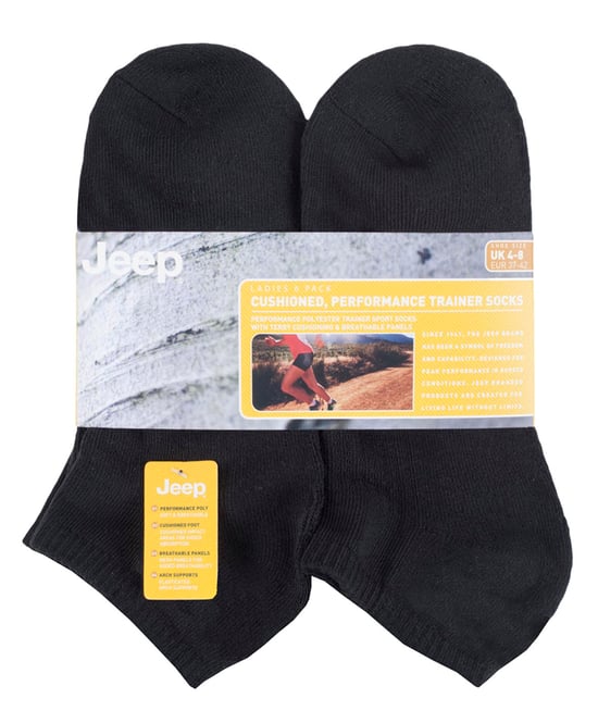 JEEP - 6 Paar Damen Performance Poly Low Knöchel Länge Trainer Socken - Image 2
