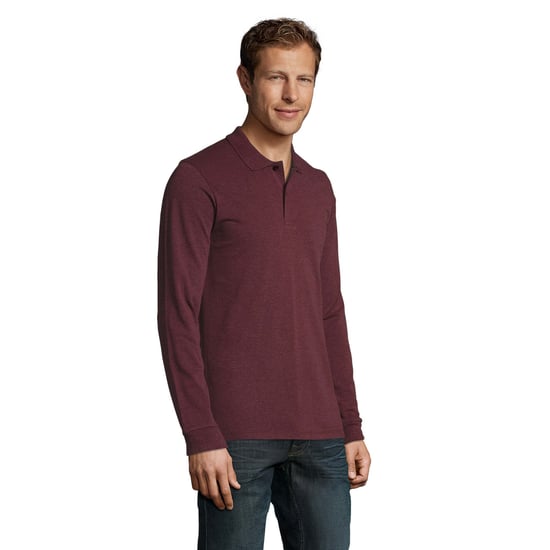 SOLS - "Perfect" Poloshirt für Herren Langärmlig (Ochsenblut heide) - Image 3