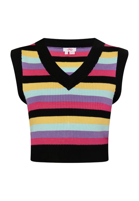 Mymo strickpullunder Damen Schwarz Mehrfarbig - Image 1