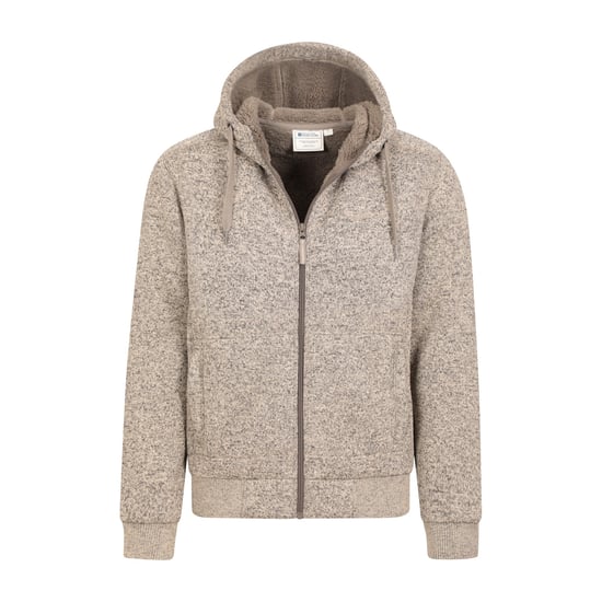 Mountain Warehouse Herren Nevis II Kunstfell Hoodie (Beige) - Image 5