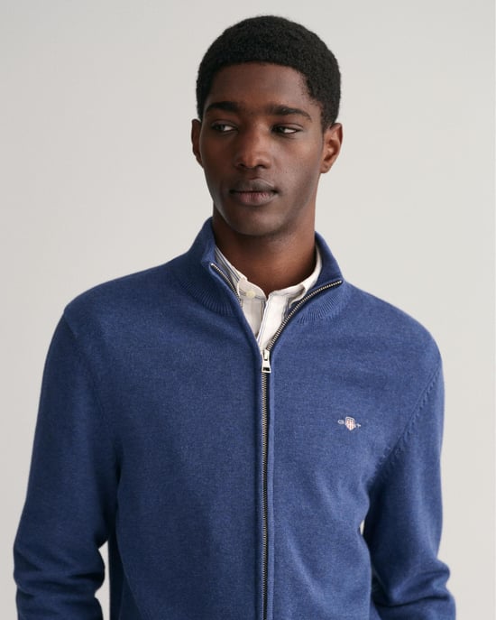Gant Casual Cotton Zip Strickjacke - Image 3