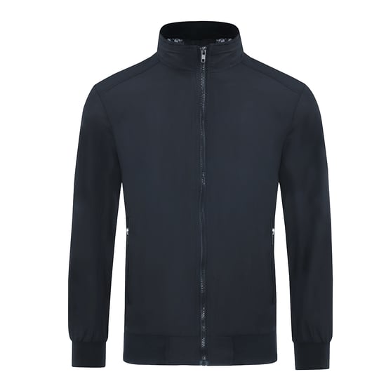 Heren Bomberjack met opstaande kraag, overgangsjack voor de herfst, casual sportjack zwart - Image 1