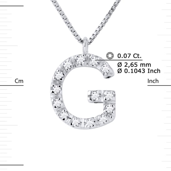 DIADEMA - Necklace with Diamonds - G - White Gold