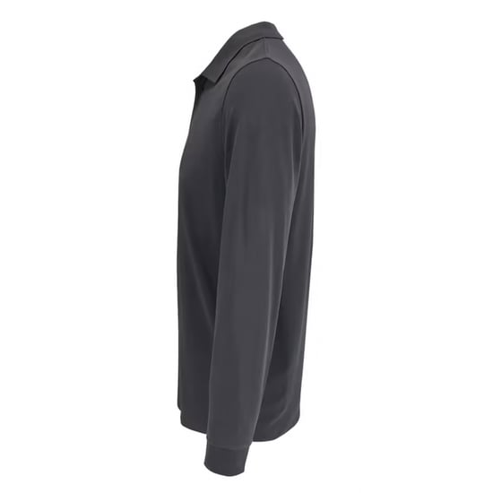 SOLS - Poloshirt für Herren/Damen Unisex Langärmlig (Dunkelgrau unifarben) - Image 3