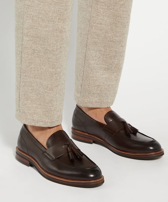 Dune Shaw Herren Slipper Aus Braunem Leder - Image 3