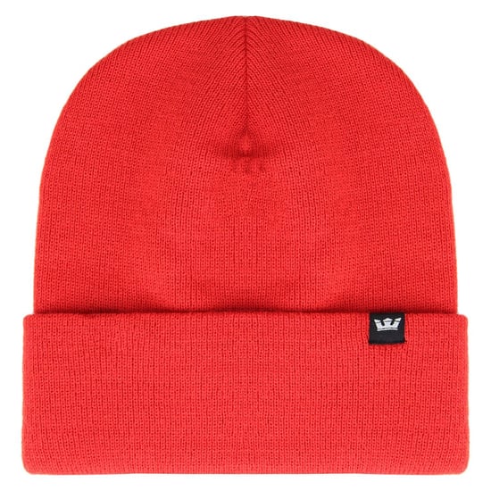 Supra Logo Rote schlichte gestrickte Unisex Crown Beanie C - Image 1