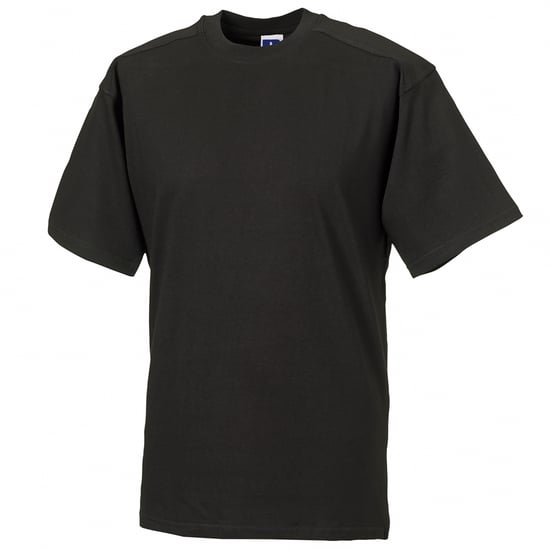 Russell Europe Herren T-Shirt mit kurzen Ärmeln aus Baumwolle (Schwarz) - Image 4