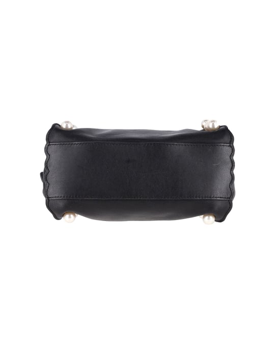 Fendi Mini Peekaboo Perlen Tote Bag aus schwarzem Kalbsleder - Image 4