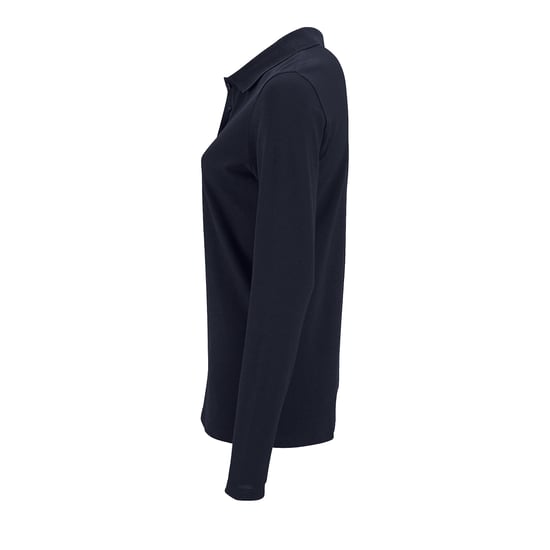 SOLS Womens/Ladies Perfect Long Sleeve Pique Polo Shirt (French Navy) - Image 4