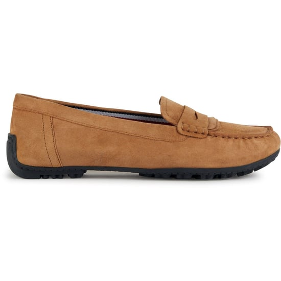 Geox D Kosmopolis Wildleder Damen Kamel Mokassins Schuhe - Image 5