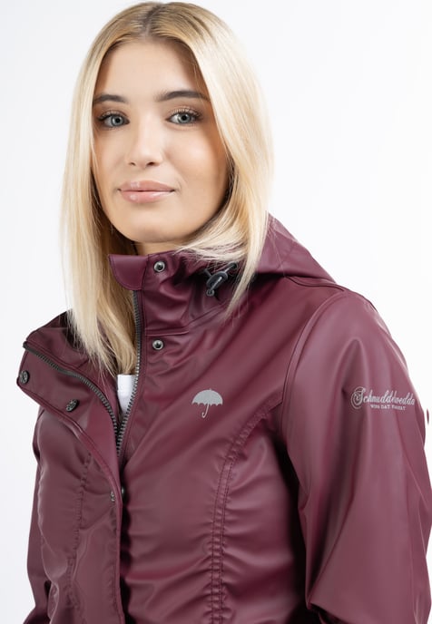Schmuddelwedda Regenmantel Damen Weinrot-271 - Image 4