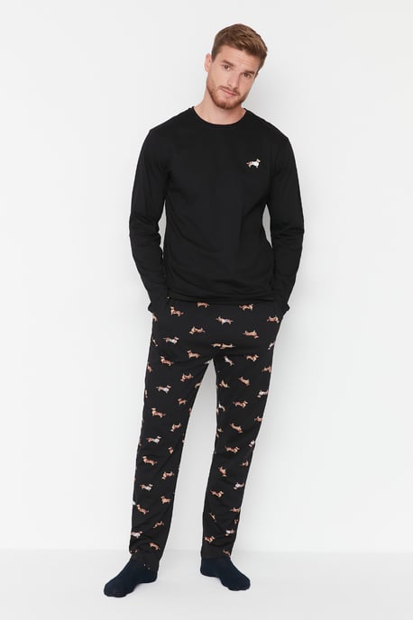 Trendyol Hommes Vélo Collier Pyjama Ensemble - Image 1