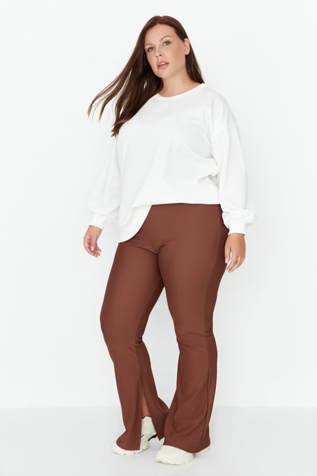 Trendyol Damen Hochtaillierte Skinny Plus Size Hose - Image 3