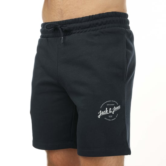 Men's Jack Jones Arthur Jog Sweat Shorts in Navy