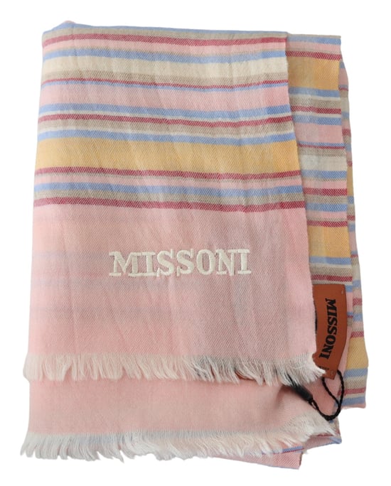Echarpe unisexe en cachemire multicolore pour hommes Missoni - Image 4