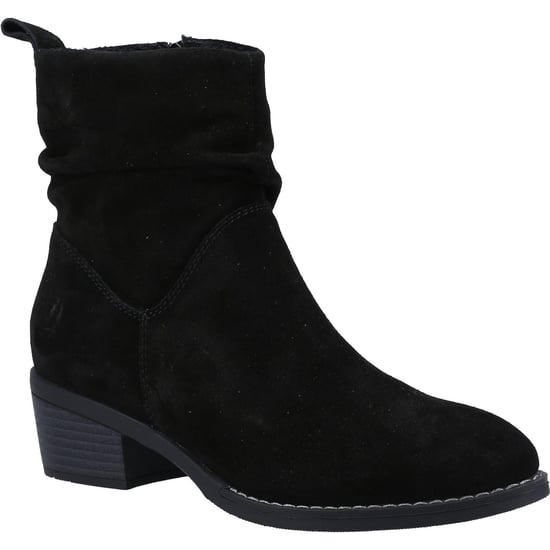 Hush Puppies Iris Wildleder Damen Schwarz Stiefel - Image 1