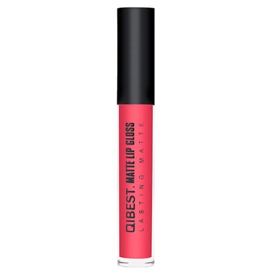Aquarius Qibest Double Pack Matt Liquid Lip Gloss and Lip Pencil Liner Kit, Bright Pink