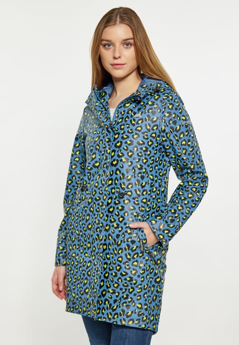 Schmuddelwedda regenparka Damen Stahlblau Limette Leo - Image 3