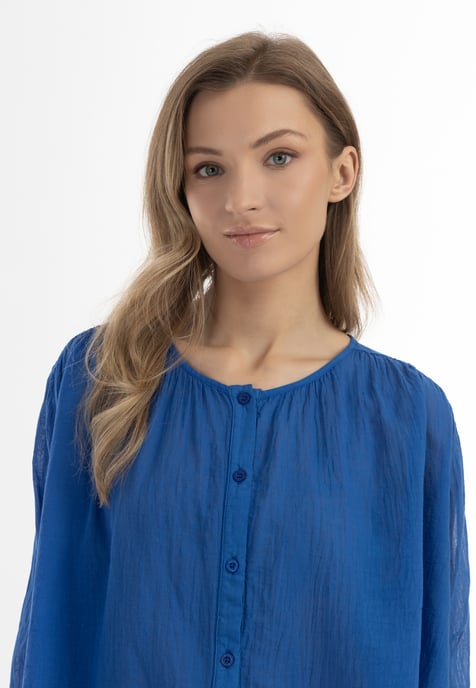 Dreimaster Langarmbluse Damen Blau - Image 5