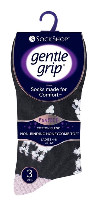 Gentle Grip - 6 Paar Damen Gentle Grip nicht elastische Socken - GG201 - Image 2