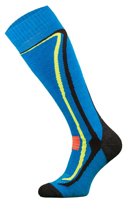 COMODO - Unisex Chaussettes Ski avec Laine Merinos Hautes Longues Genou - Bleu - Image 1