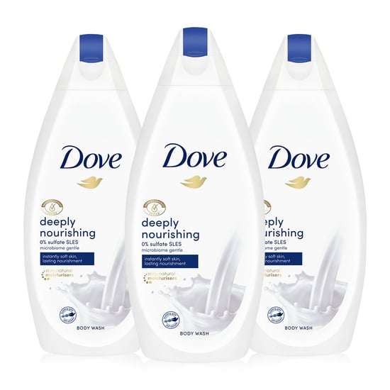 Dove Body Wash Sulfate-free Deeply Nourishing for Instantly Soft Skin, 3x450ml