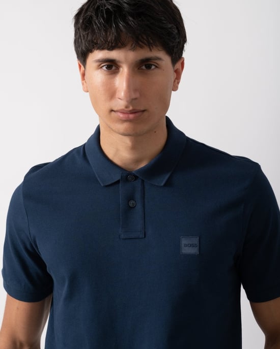 BOSS Orange Passenger Herren Stretch-Cotton Slim-Fit Polo-Shirt mit Logo-Patch - Image 2