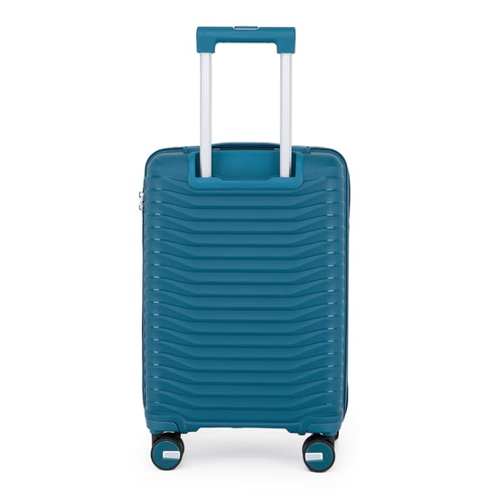 Hard Shell Blue Classic Suitcase 8 Wheel Cabin TSA Luggage Case Holiday Travel