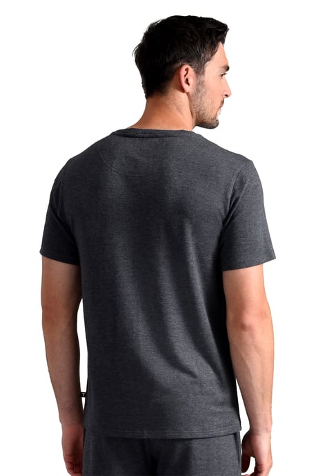 Ted Baker Kurzärmeliges Pyjamaoberteil | Luxuriöses Baumwoll-Loungewear T-Shirt für den Sommer - Anthrazit - Image 2