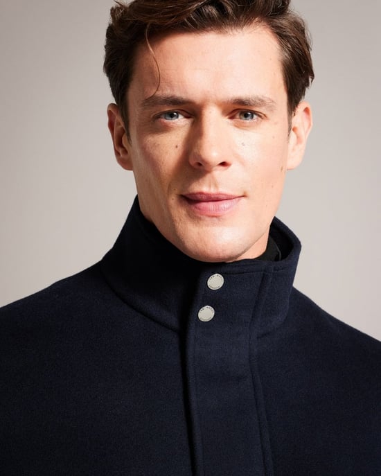 Ted Baker Ederson Herren Wollmischung Stehkragenmantel - Image 3