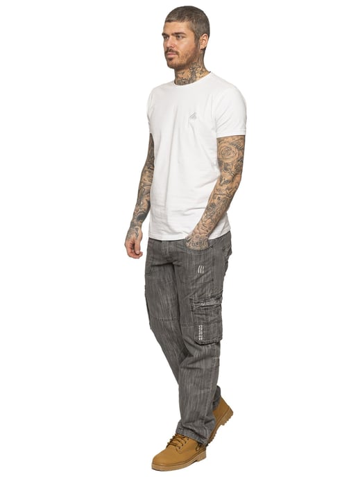 Enzo | Herren Combat Denim Jeans - Grau - Image 6
