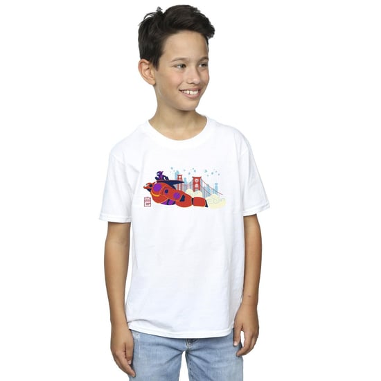 Disney Boys Big Hero 6 Baymax Hiro Bridge T-Shirt (White)
