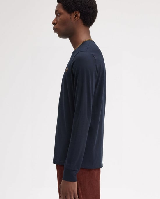 Fred Perry Herren Langarm Twin-Tipped T-Shirt - Image 4
