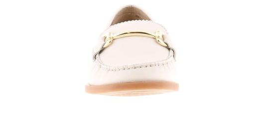 Leather Collection Womens Loafers Flat Shoes Leaps Slip On white