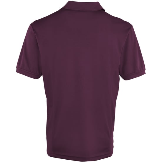 Premier Mens Coolchecker Pique Kurzarm-Polo T-Shirt (Aubergine) - Image 2