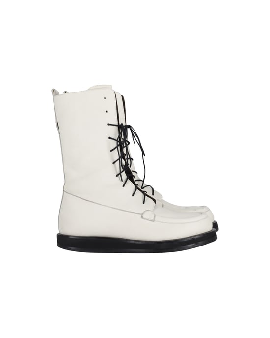 The Row Patty Schnürstiefel aus weißem Leder - Image 1