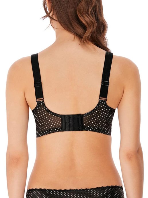 Dotty Drop Soft Cup Nursing Bra Black