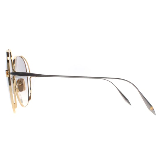 Dita Round Womens Gold Black Palladium Light Grey to Light Tan Gradient Arohz