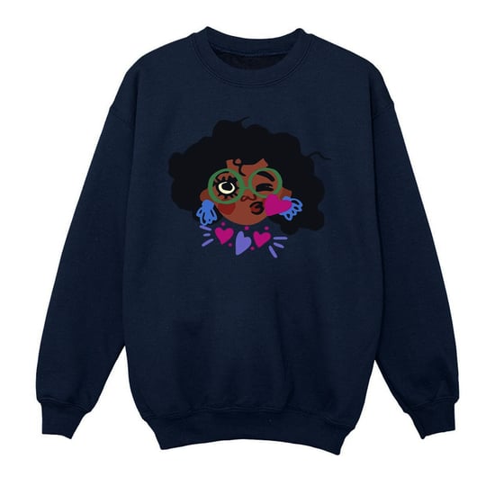 Disney Girls Encanto Mirabel Kiss Sweatshirt (Navy Blue)