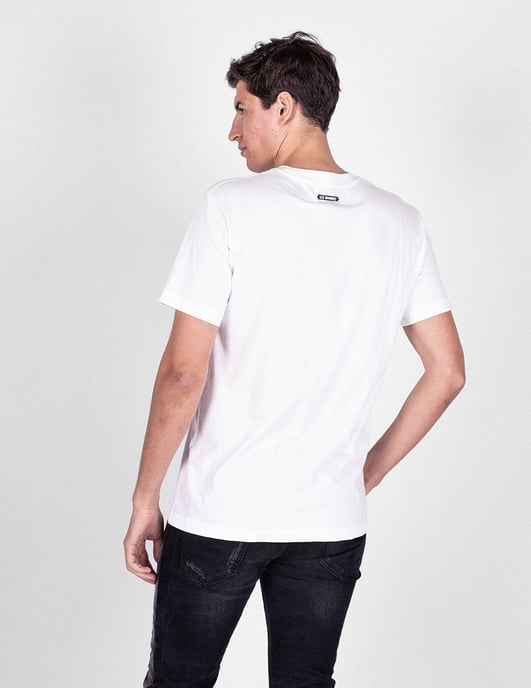 Les Hommes T-shirt Vertical Line Men's White