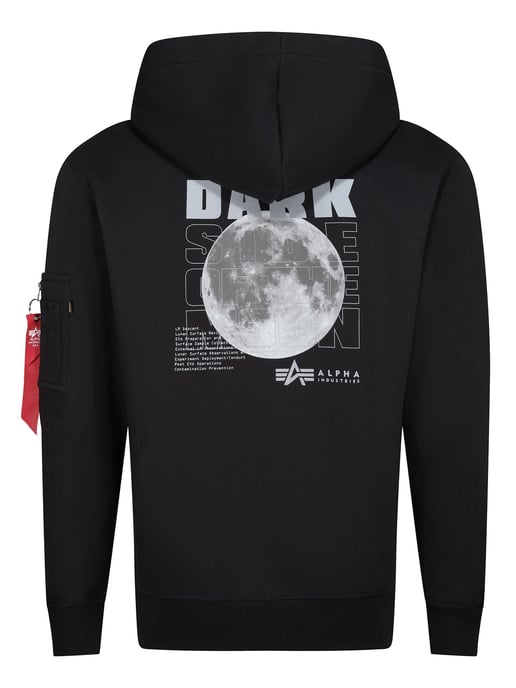 Alpha Industries Dark Side Kapuzenpullover Schwarz Reflektierend - Image 2