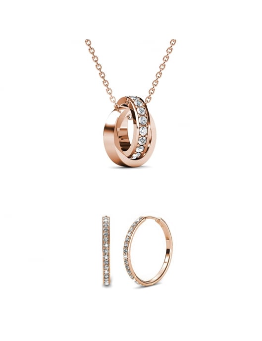 Schicke Kreis-Reifensets - Rose Gold und Kristall - Image 1
