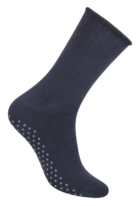 Steven - 1 Paire Homme Chaussettes Coton Antidérapantes Mi-mollet Confortable - Charbon - Image 1