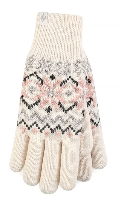 Heat Holders - Ladies Soft Thermal Gloves - Creme - Image 1