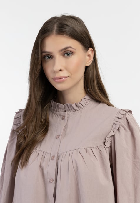 Dreimaster Bluse Damen alt rosa - Image 5