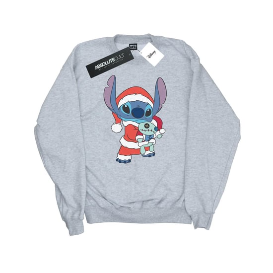 Disney Mens Lilo And Stitch Stitch Christmas Sweatshirt (Sports Grey)