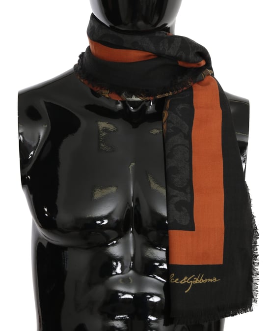 Dolce & Gabbana Multicolor Print Wrap Shawl Cashmere Scarf