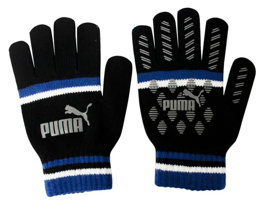 Puma Cat Magic Big Logo Winter Mens Gloves Black Blue 041678 01